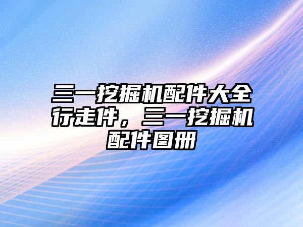 三一挖掘機(jī)配件大全行走件，三一挖掘機(jī)配件圖冊