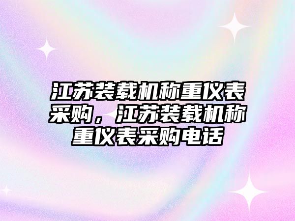 江蘇裝載機稱重儀表采購，江蘇裝載機稱重儀表采購電話