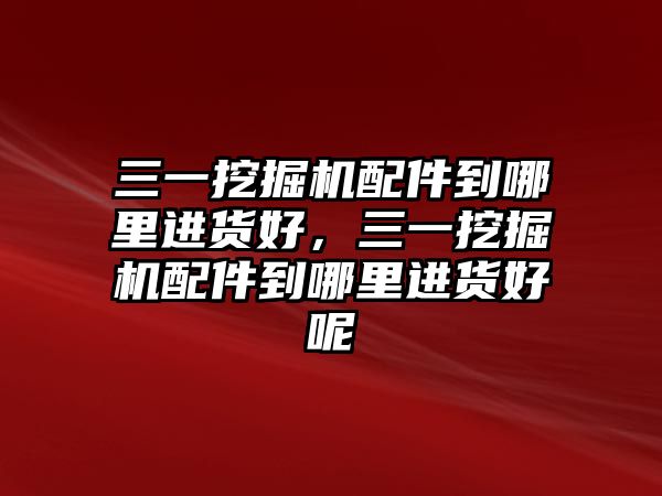 三一挖掘機(jī)配件到哪里進(jìn)貨好，三一挖掘機(jī)配件到哪里進(jìn)貨好呢