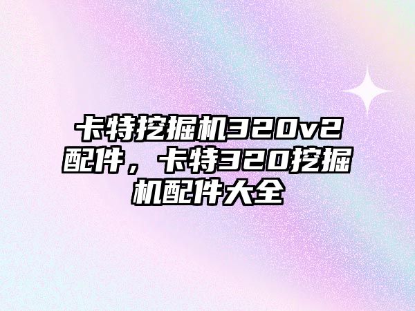 卡特挖掘機(jī)320v2配件，卡特320挖掘機(jī)配件大全