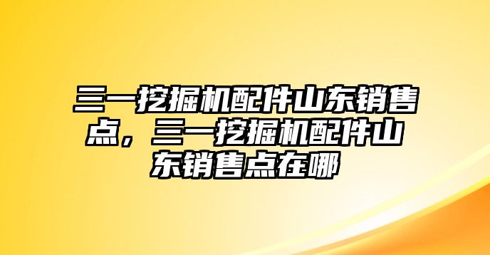 三一挖掘機(jī)配件山東銷售點(diǎn)，三一挖掘機(jī)配件山東銷售點(diǎn)在哪