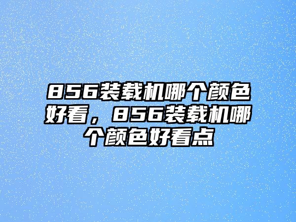 856裝載機(jī)哪個顏色好看，856裝載機(jī)哪個顏色好看點