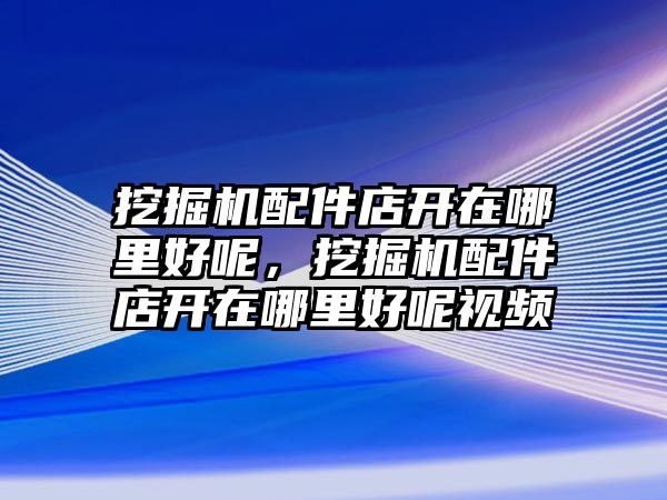 挖掘機(jī)配件店開在哪里好呢，挖掘機(jī)配件店開在哪里好呢視頻