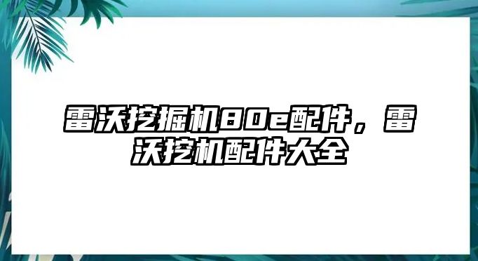 雷沃挖掘機80e配件，雷沃挖機配件大全