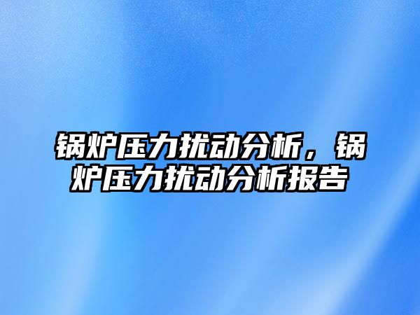 鍋爐壓力擾動分析，鍋爐壓力擾動分析報(bào)告