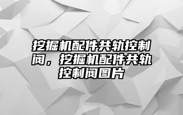 挖掘機(jī)配件共軌控制閥，挖掘機(jī)配件共軌控制閥圖片