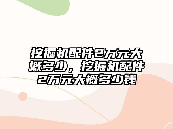 挖掘機配件2萬元大概多少，挖掘機配件2萬元大概多少錢