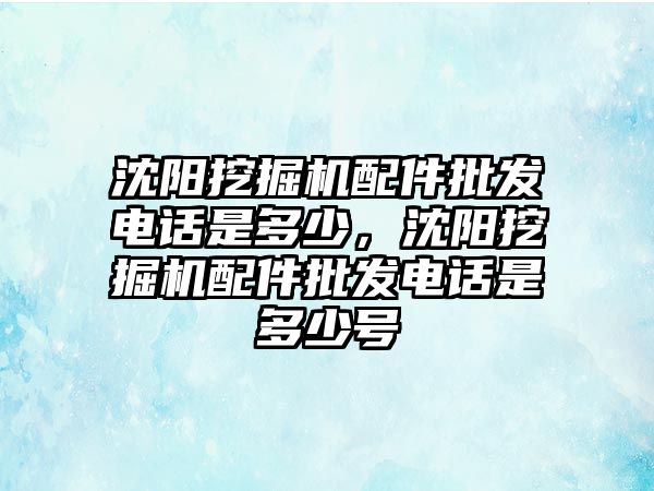 沈陽挖掘機(jī)配件批發(fā)電話是多少，沈陽挖掘機(jī)配件批發(fā)電話是多少號