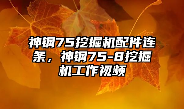 神鋼75挖掘機(jī)配件連條，神鋼75-8挖掘機(jī)工作視頻