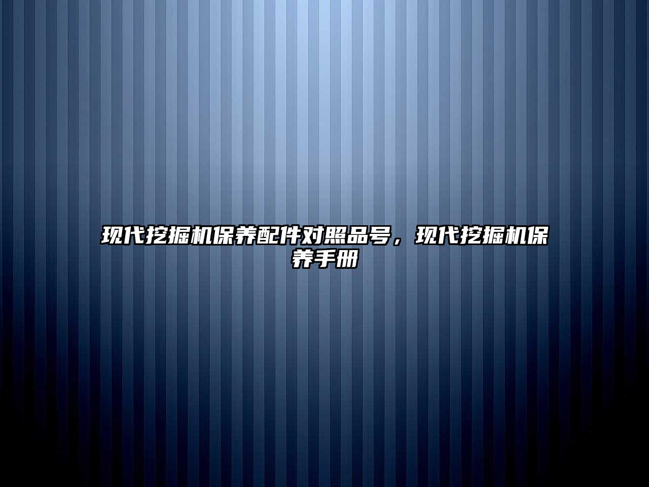 現(xiàn)代挖掘機保養(yǎng)配件對照品號，現(xiàn)代挖掘機保養(yǎng)手冊