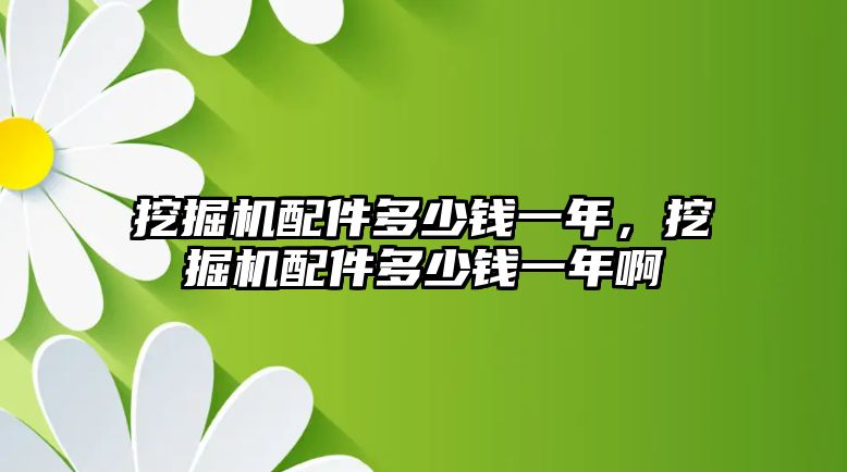 挖掘機配件多少錢一年，挖掘機配件多少錢一年啊