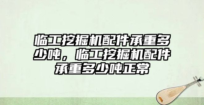 臨工挖掘機配件承重多少噸，臨工挖掘機配件承重多少噸正常