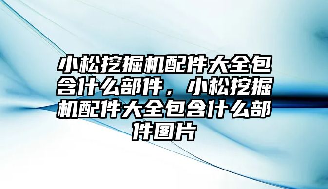 小松挖掘機配件大全包含什么部件，小松挖掘機配件大全包含什么部件圖片