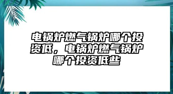 電鍋爐燃?xì)忮仩t哪個(gè)投資低，電鍋爐燃?xì)忮仩t哪個(gè)投資低些