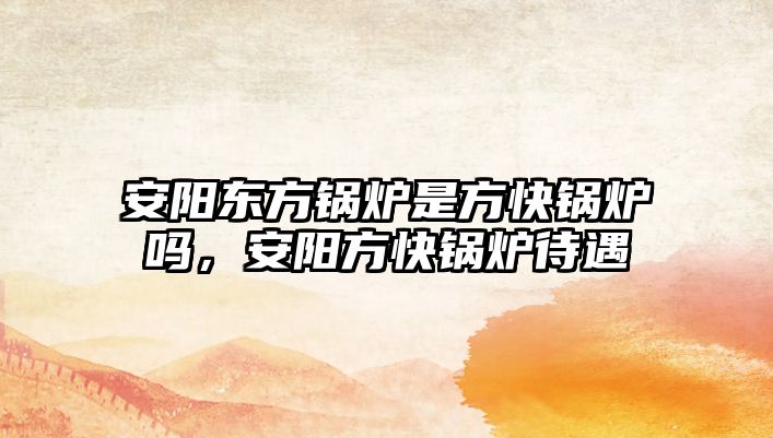 安陽東方鍋爐是方快鍋爐嗎，安陽方快鍋爐待遇