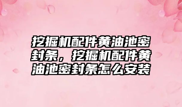 挖掘機配件黃油池密封條，挖掘機配件黃油池密封條怎么安裝