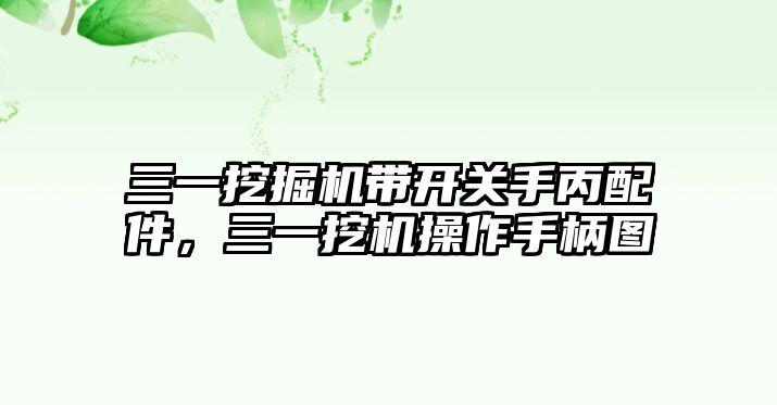 三一挖掘機帶開關手丙配件，三一挖機操作手柄圖