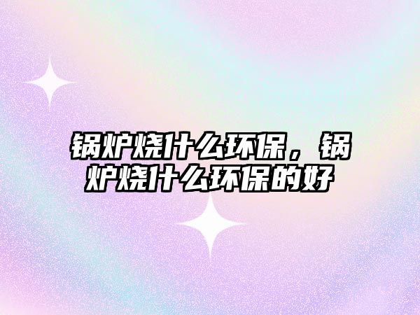 鍋爐燒什么環(huán)保，鍋爐燒什么環(huán)保的好