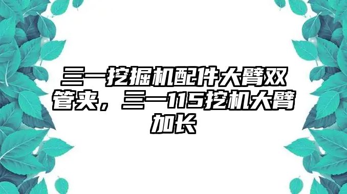 三一挖掘機(jī)配件大臂雙管夾，三一115挖機(jī)大臂加長(zhǎng)