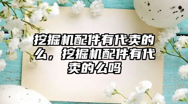 挖掘機(jī)配件有代賣的么，挖掘機(jī)配件有代賣的么嗎