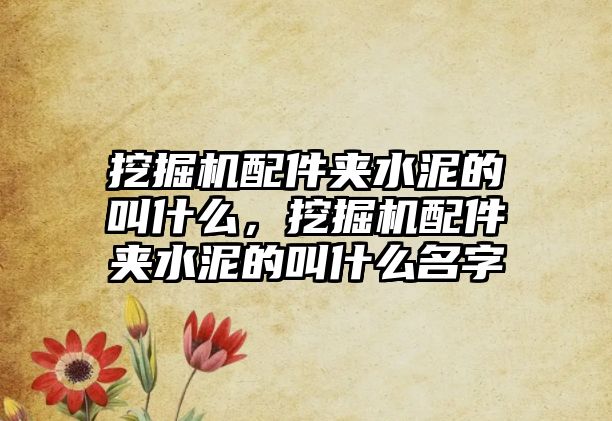 挖掘機配件夾水泥的叫什么，挖掘機配件夾水泥的叫什么名字