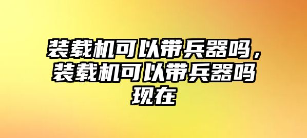 裝載機(jī)可以帶兵器嗎，裝載機(jī)可以帶兵器嗎現(xiàn)在