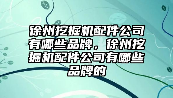 徐州挖掘機配件公司有哪些品牌，徐州挖掘機配件公司有哪些品牌的