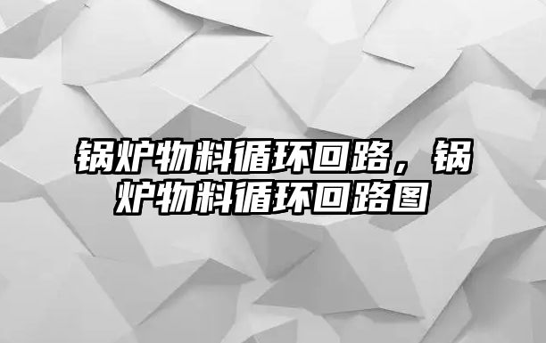 鍋爐物料循環(huán)回路，鍋爐物料循環(huán)回路圖