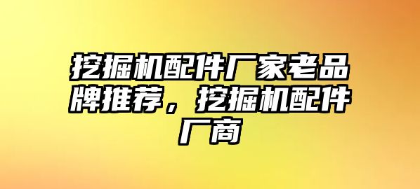 挖掘機配件廠家老品牌推薦，挖掘機配件廠商