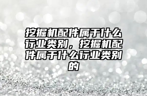 挖掘機配件屬于什么行業(yè)類別，挖掘機配件屬于什么行業(yè)類別的