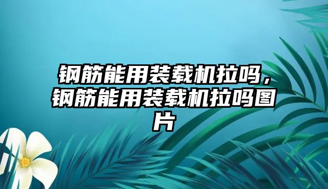 鋼筋能用裝載機拉嗎，鋼筋能用裝載機拉嗎圖片