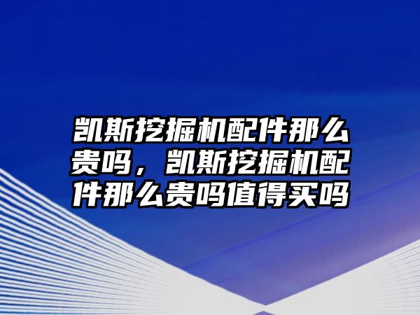 凱斯挖掘機配件那么貴嗎，凱斯挖掘機配件那么貴嗎值得買嗎