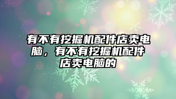 有不有挖掘機配件店賣電腦，有不有挖掘機配件店賣電腦的