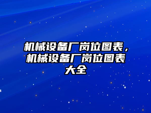 機(jī)械設(shè)備廠崗位圖表，機(jī)械設(shè)備廠崗位圖表大全