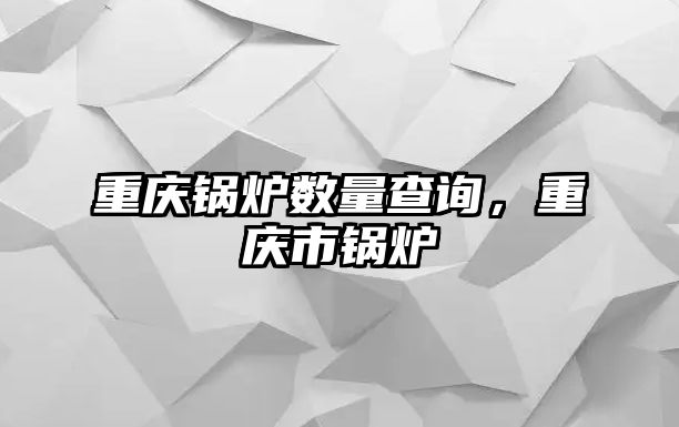 重慶鍋爐數(shù)量查詢，重慶市鍋爐