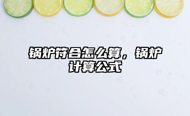 鍋爐符合怎么算，鍋爐計(jì)算公式