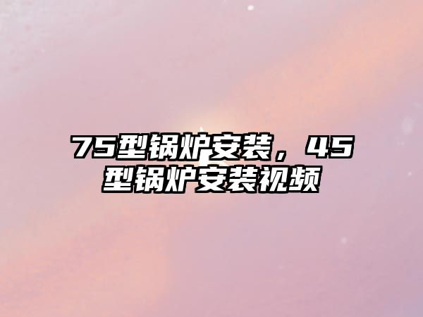 75型鍋爐安裝，45型鍋爐安裝視頻