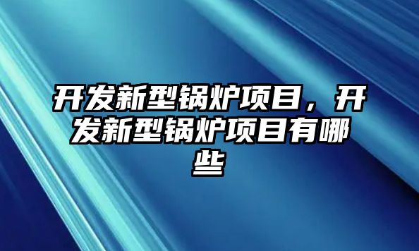 開發(fā)新型鍋爐項目，開發(fā)新型鍋爐項目有哪些