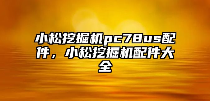 小松挖掘機pc78us配件，小松挖掘機配件大全