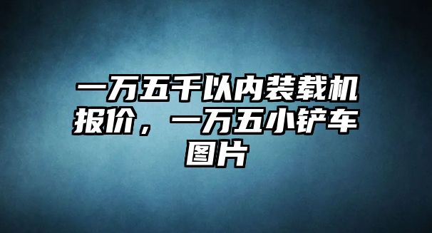 一萬(wàn)五千以內(nèi)裝載機(jī)報(bào)價(jià)，一萬(wàn)五小鏟車圖片