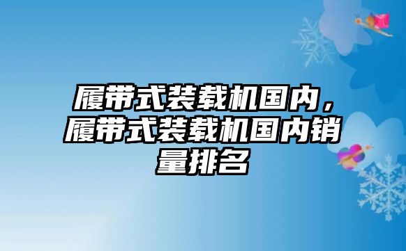 履帶式裝載機(jī)國(guó)內(nèi)，履帶式裝載機(jī)國(guó)內(nèi)銷量排名