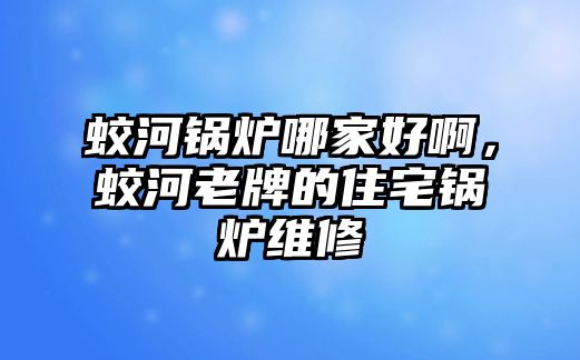 蛟河鍋爐哪家好啊，蛟河老牌的住宅鍋爐維修