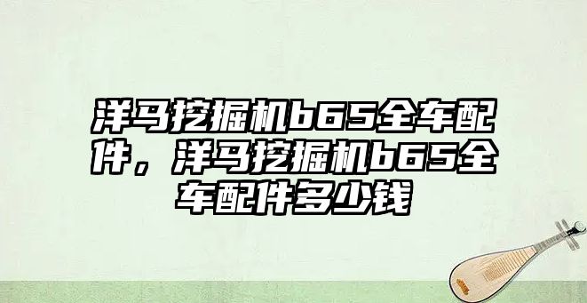 洋馬挖掘機b65全車配件，洋馬挖掘機b65全車配件多少錢