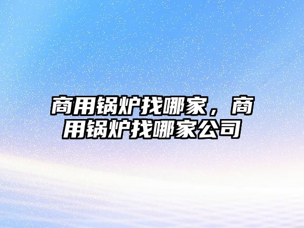 商用鍋爐找哪家，商用鍋爐找哪家公司