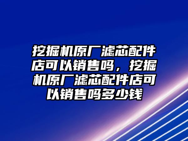 挖掘機(jī)原廠濾芯配件店可以銷售嗎，挖掘機(jī)原廠濾芯配件店可以銷售嗎多少錢