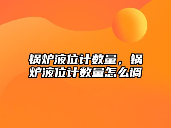 鍋爐液位計(jì)數(shù)量，鍋爐液位計(jì)數(shù)量怎么調(diào)