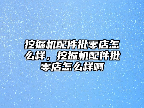 挖掘機(jī)配件批零店怎么樣，挖掘機(jī)配件批零店怎么樣啊