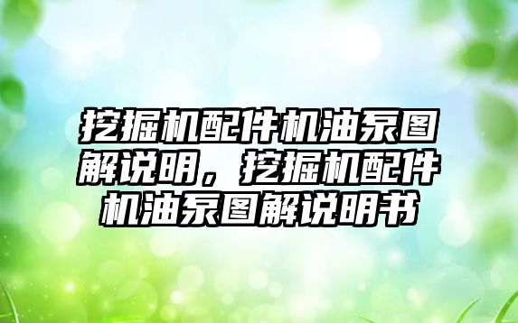 挖掘機配件機油泵圖解說明，挖掘機配件機油泵圖解說明書