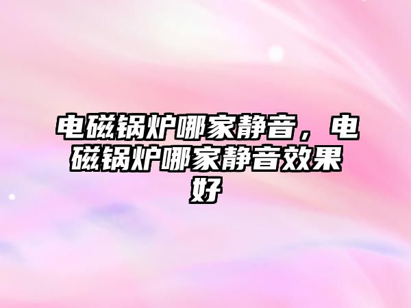 電磁鍋爐哪家靜音，電磁鍋爐哪家靜音效果好