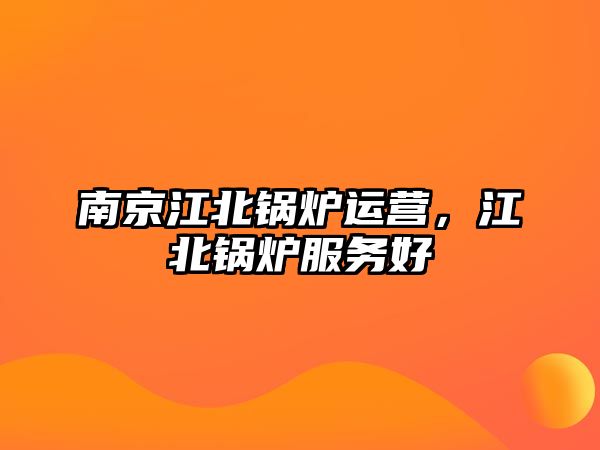 南京江北鍋爐運(yùn)營，江北鍋爐服務(wù)好